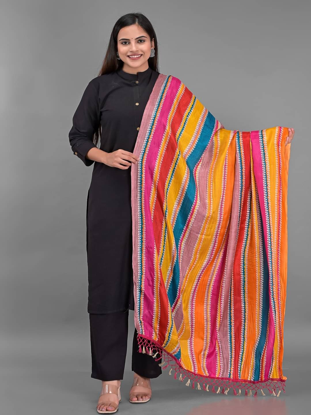    			Apratim - Multicoloured Silk Women's Dupatta - ( Pack of 1 )