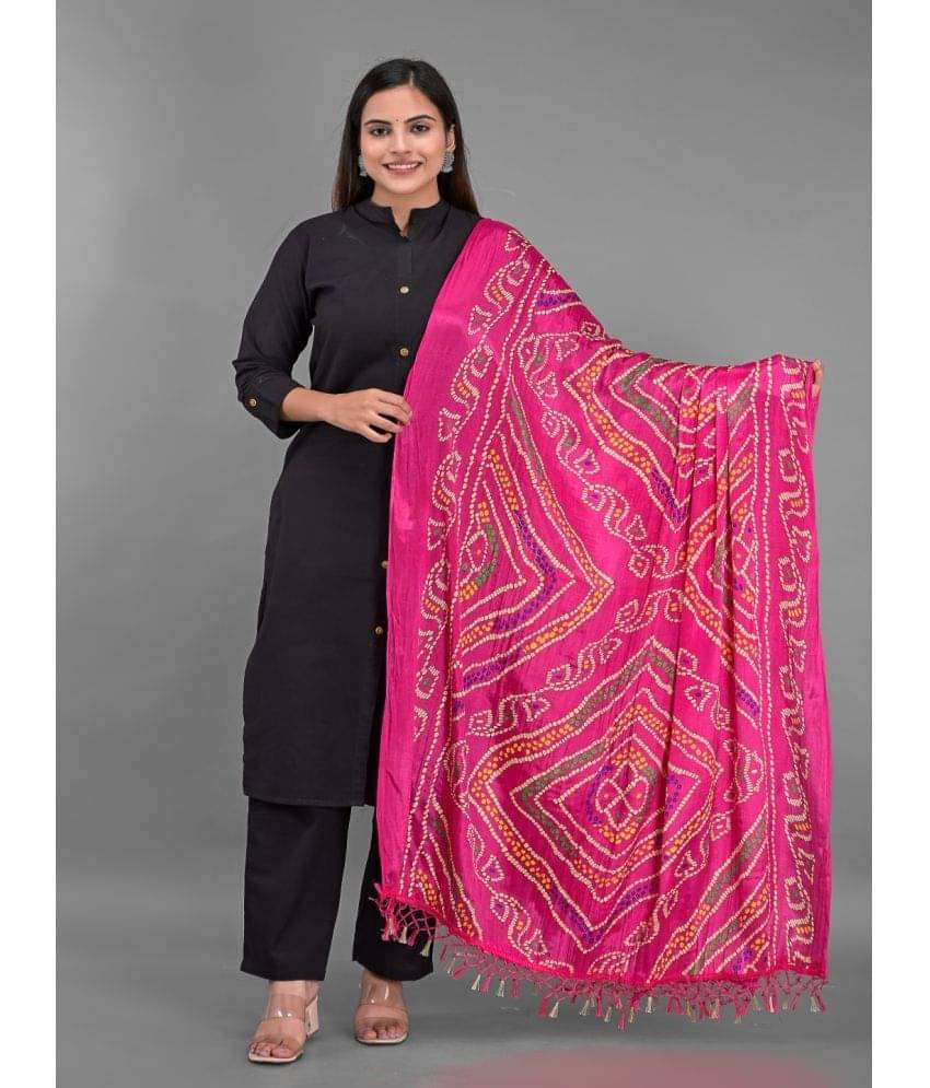 Apratim - Pink Silk Women's Dupatta - ( Pack of 1 )     			Apratim - Pink Silk Women's Dupatta - ( Pack of 1 )