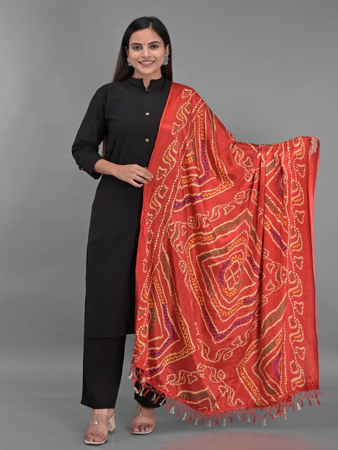 Apratim - Red Silk Women's Dupatta - ( Pack of 1 ) Apratim - Red Silk Women's Dupatta - ( Pack of 1 )