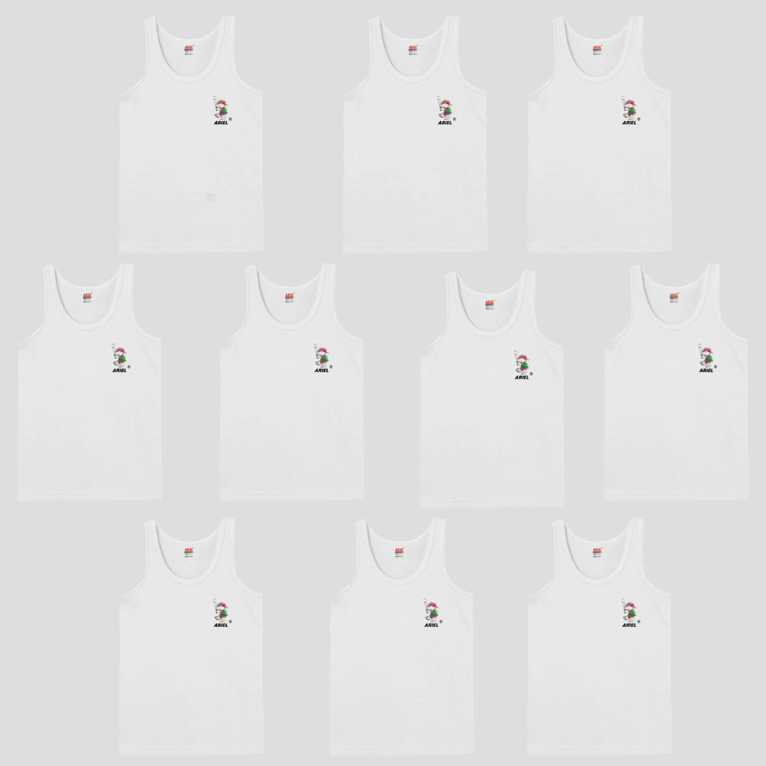 Ariel Pack of 10 Boys Cotton ( White )