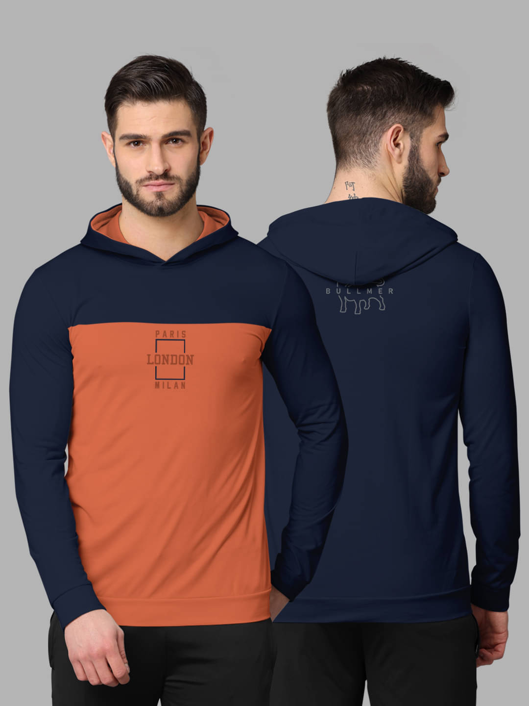     			BULLMER - Navy Cotton Blend Regular Fit Men's Sweatshirt ( Pack of 1 )