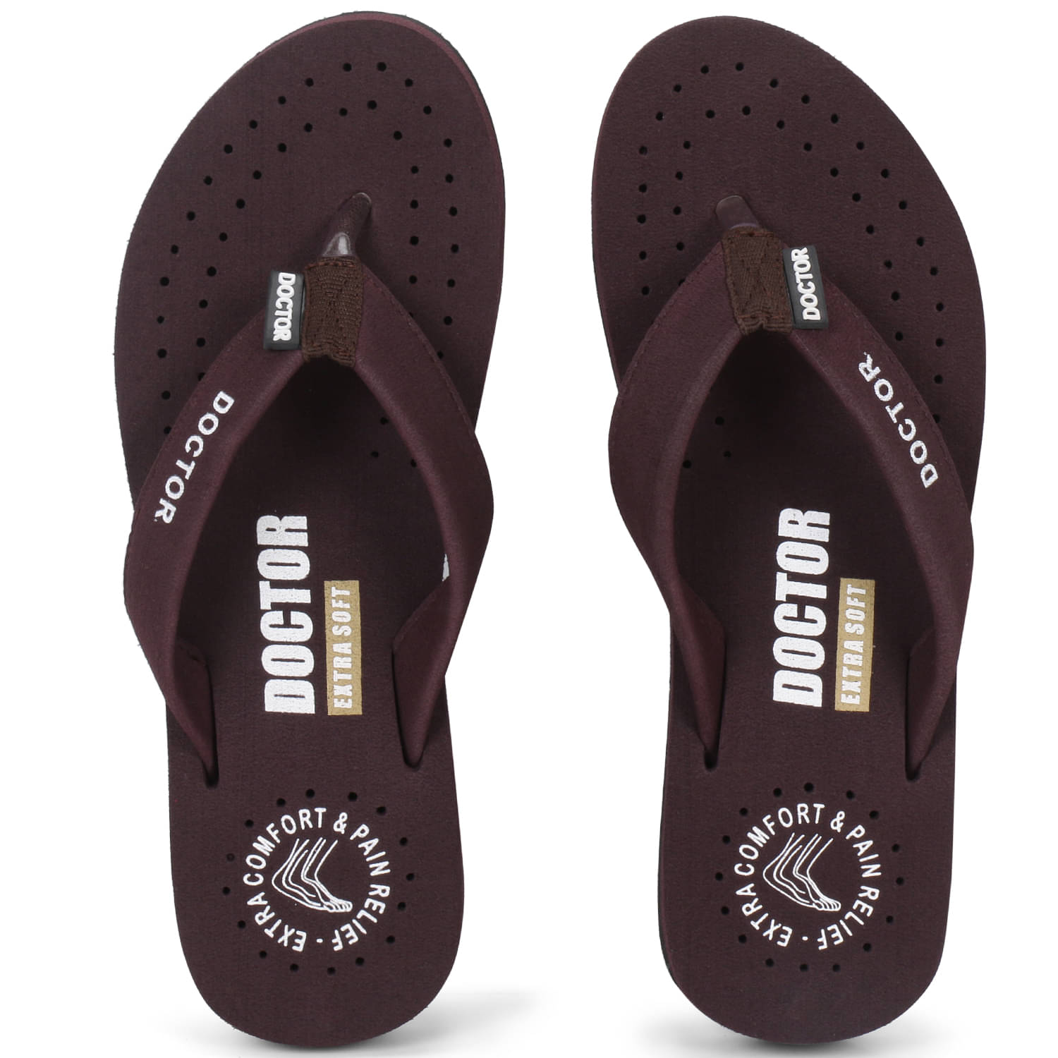     			DOCTOR EXTRA SOFT - Brown Women's Thong Flip Flop