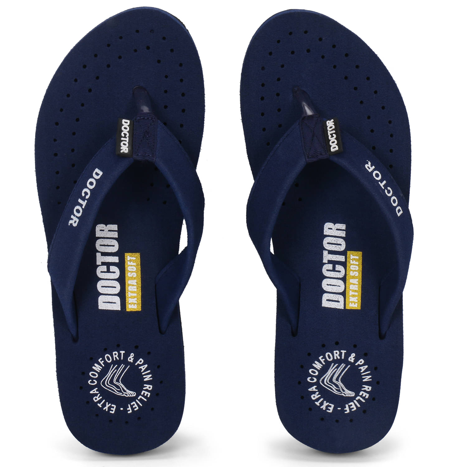 DOCTOR EXTRA SOFT - Navy Blue Women's Thong Flip Flop     			DOCTOR EXTRA SOFT - Navy Blue Women's Thong Flip Flop