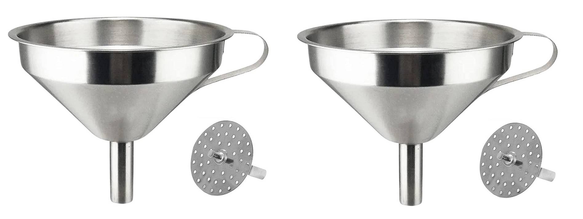     			Dynore - Silver Steel Strainer ( Pack of 2 )