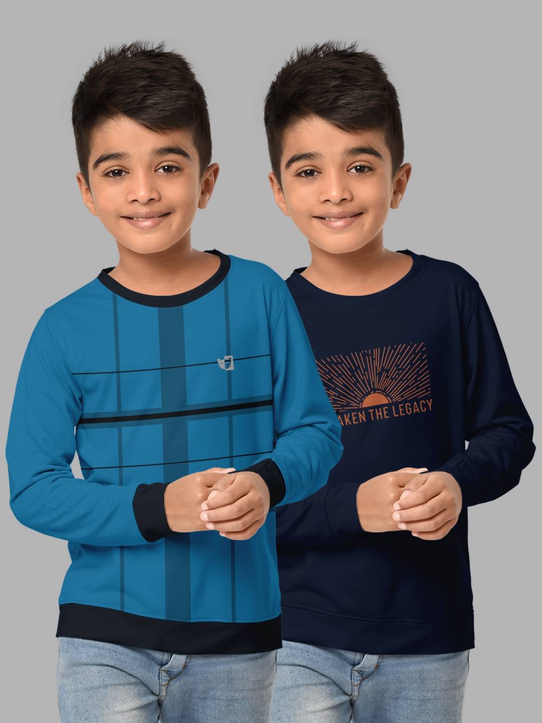     			HELLCAT Pack of 2 Boys Cotton Blend Sweatshirt ( Multi Color )