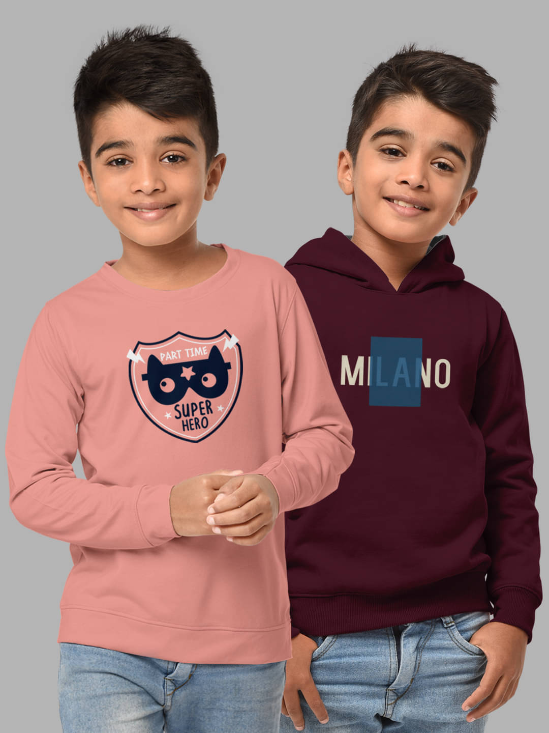     			HELLCAT Pack of 2 Boys Cotton Blend Sweatshirt ( Multicolor3 )