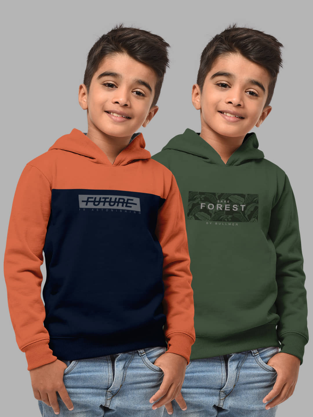 HELLCAT Pack of 2 Boys Cotton Blend Sweatshirt ( Multi Color )