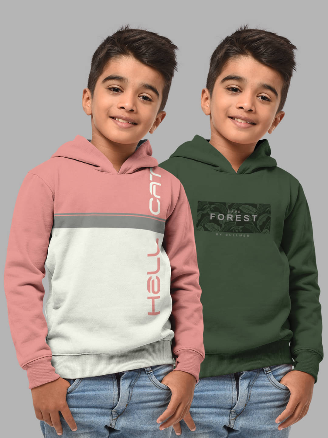     			HELLCAT Pack of 2 Boys Cotton Blend Sweatshirt ( Multicolor4 )