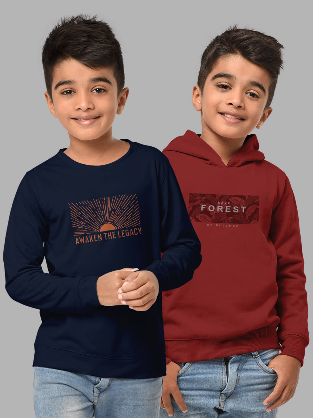     			HELLCAT Pack of 2 Boys Cotton Blend Sweatshirt ( Multicolor4 )