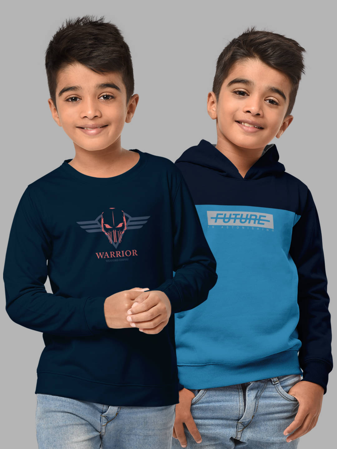     			HELLCAT Pack of 2 Boys Cotton Blend Sweatshirt ( Multicolor )