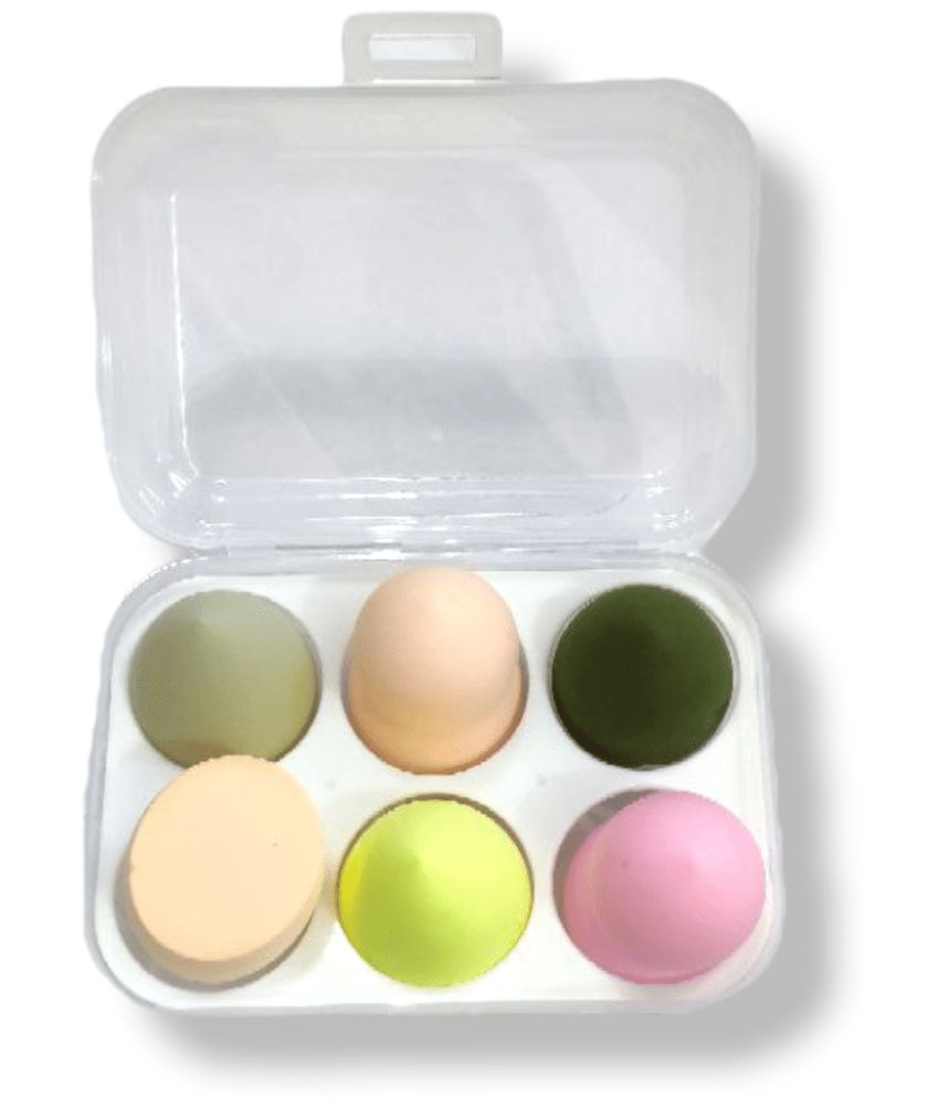     			Ultra soft Blender Makeup Sponge Set of 6 with box (Multicolor)