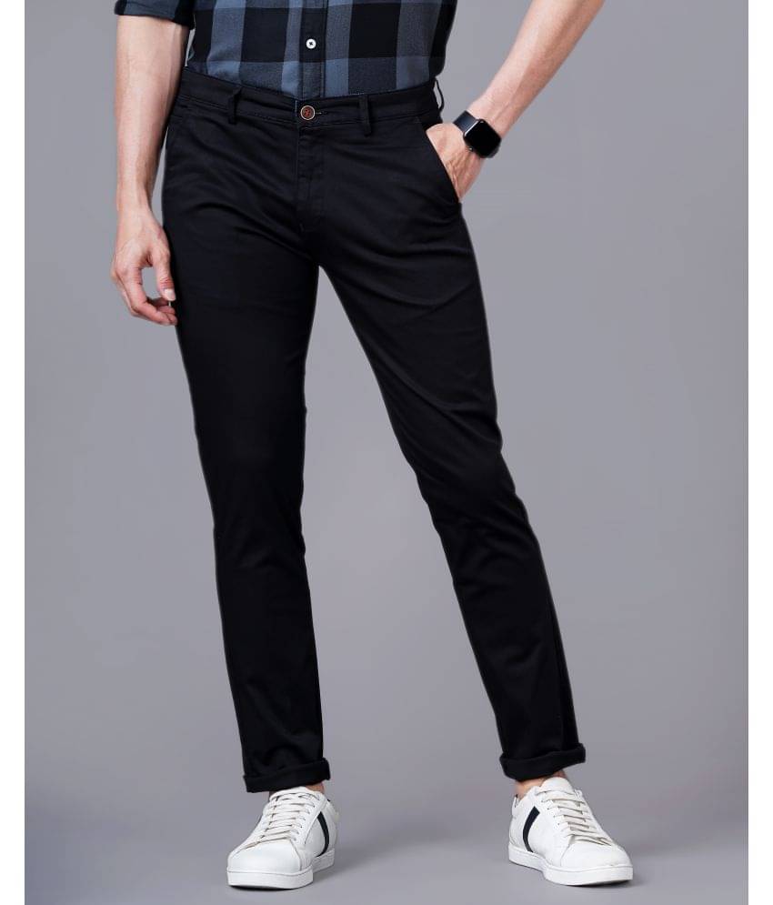     			Paul Street - Black Cotton Slim - Fit Men's Trousers ( Pack of 1 )