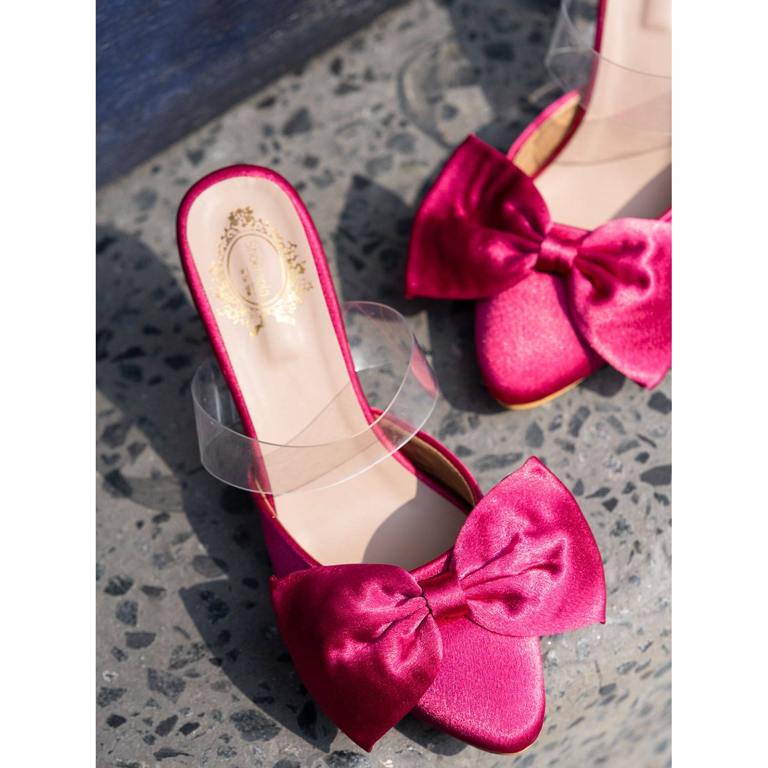     			Shoetopia Pink Women's Mules Heels