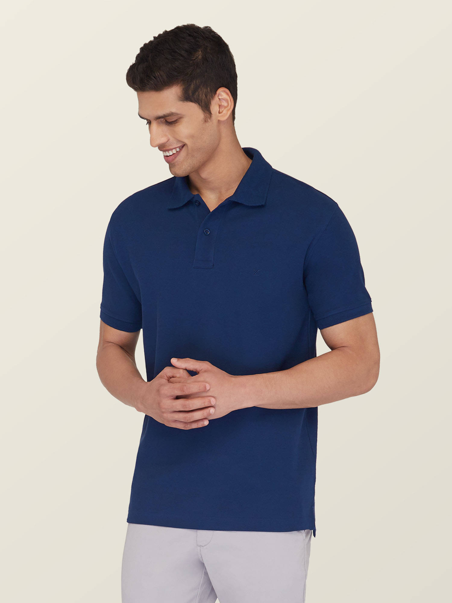 XYXX Pack of 1 Cotton Regular Fit Solid Half Sleeves Men's Polo T Shirt ( Blue ) XYXX Pack of 1 Cotton Regular Fit Solid Half Sleeves Men's Polo T Shirt ( Blue )