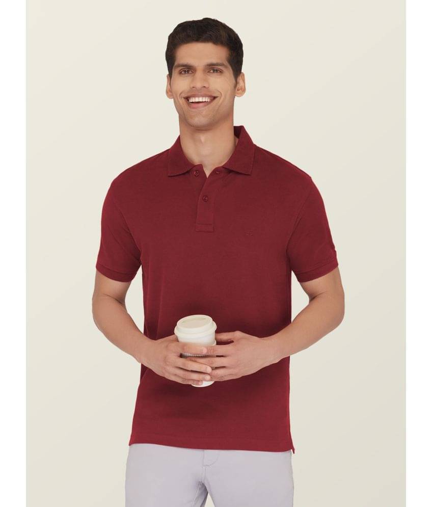     			XYXX Pack of 1 Cotton Regular Fit Solid Half Sleeves Men's Polo T Shirt ( Maroon )