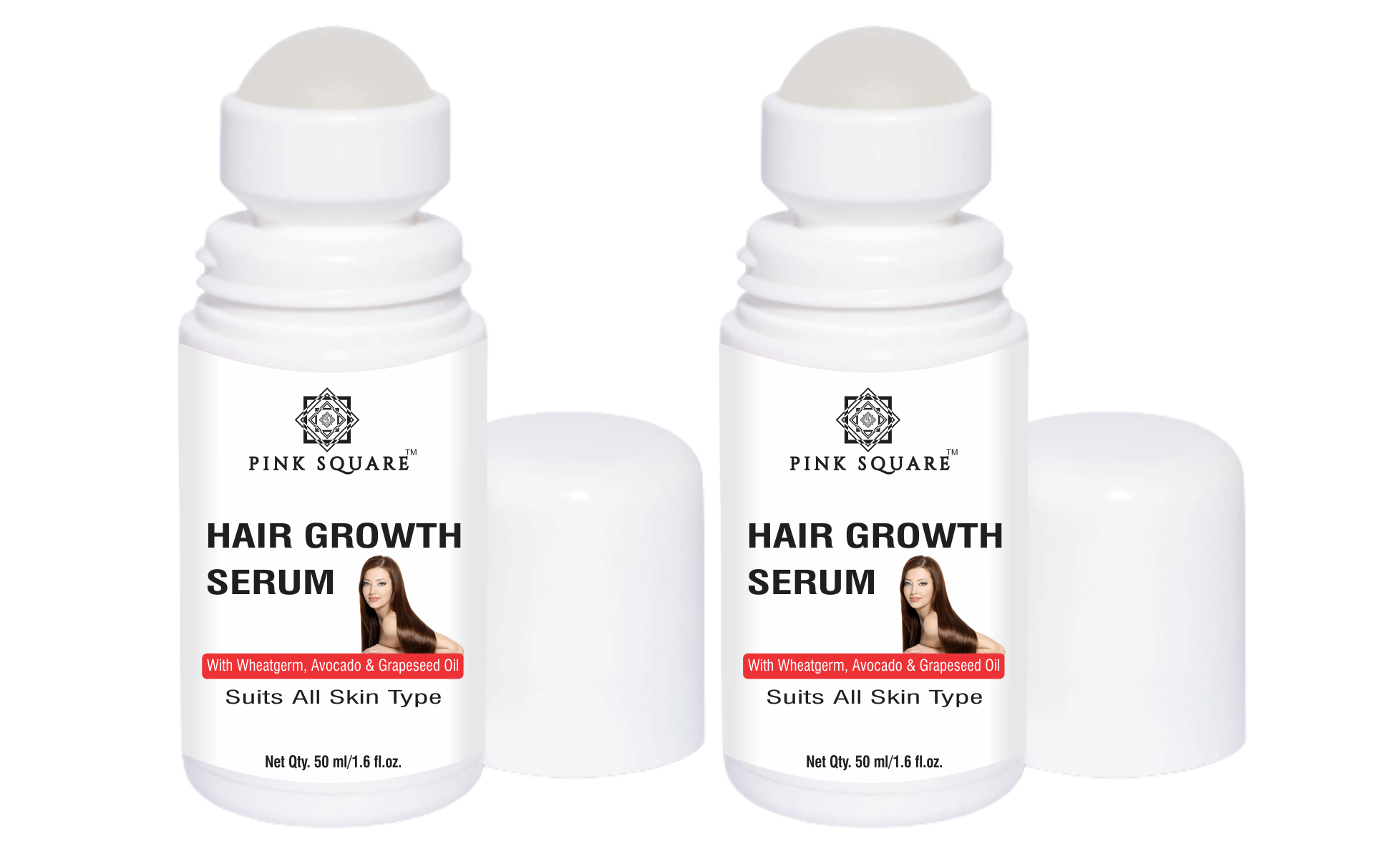     			pink square Roll On Hair Serum Hair Serum 50 mL Pack of 2