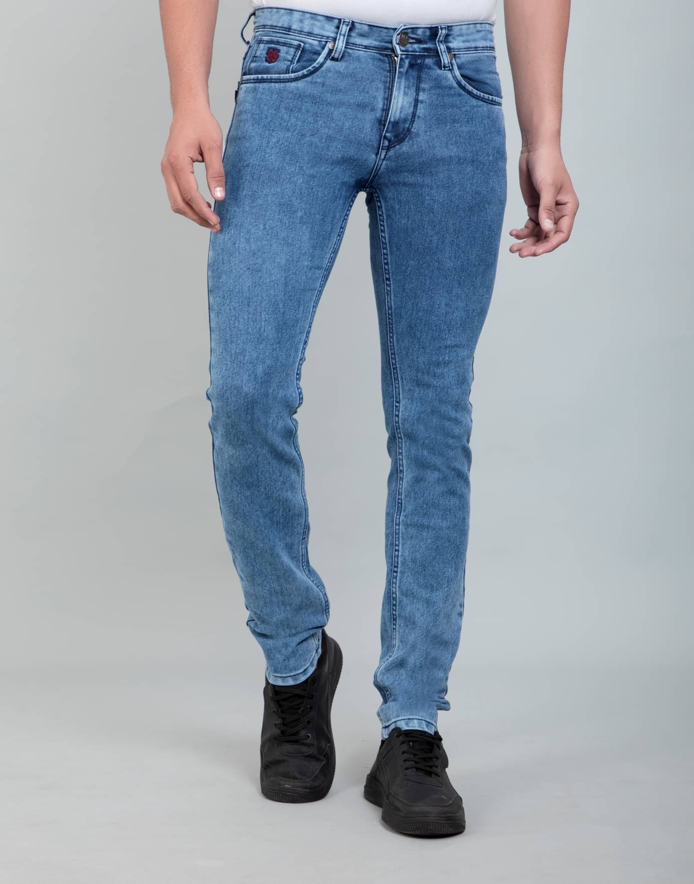 HJ 53 - Blue Cotton Blend Slim Fit Men's Jeans ( Pack of 1 )     			HJ 53 - Blue Cotton Blend Slim Fit Men's Jeans ( Pack of 1 )