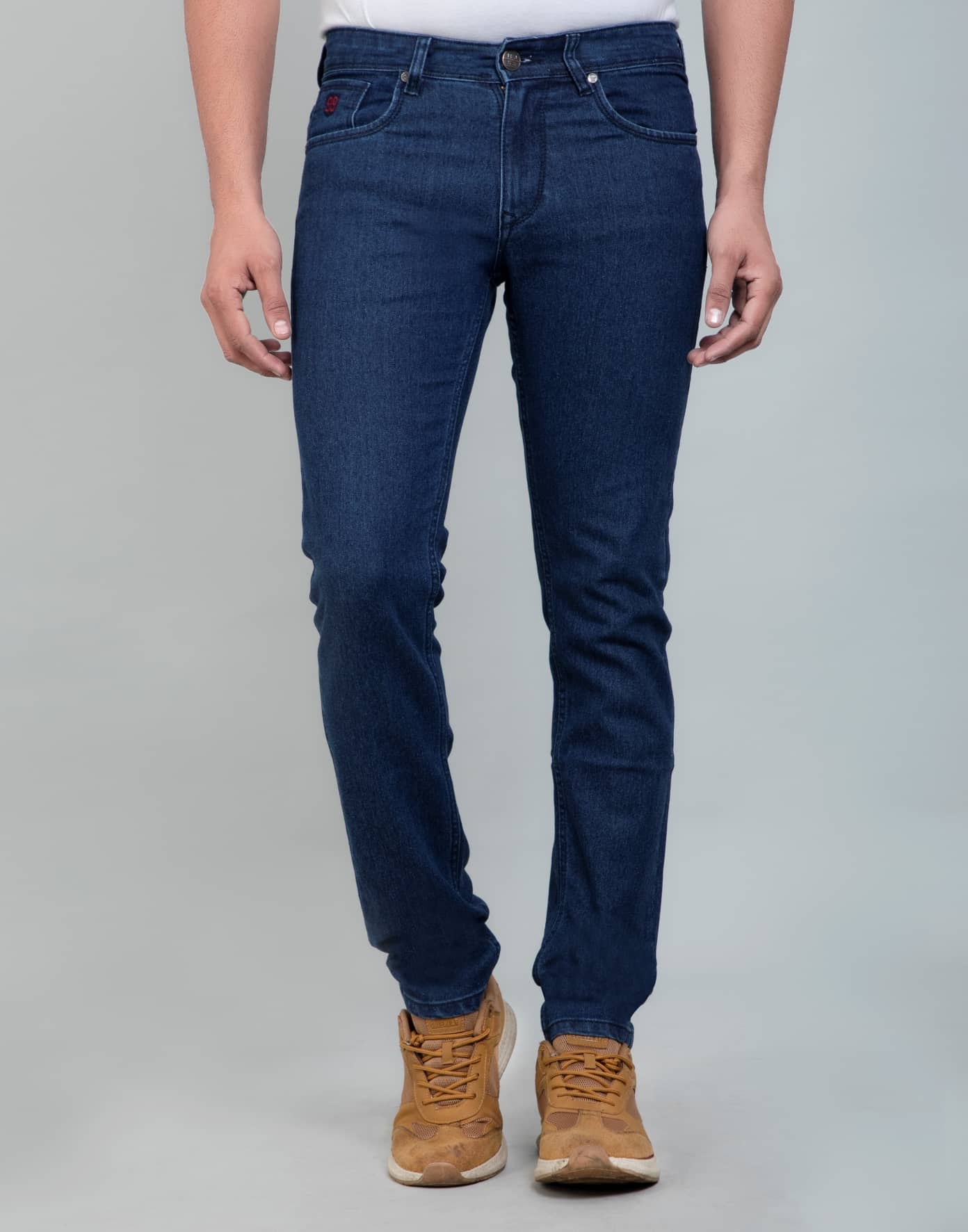 HJ 53 - Blue Denim Slim Fit Men's Jeans ( Pack of 1 ) - Jeans | Buy online on ZillyBuy