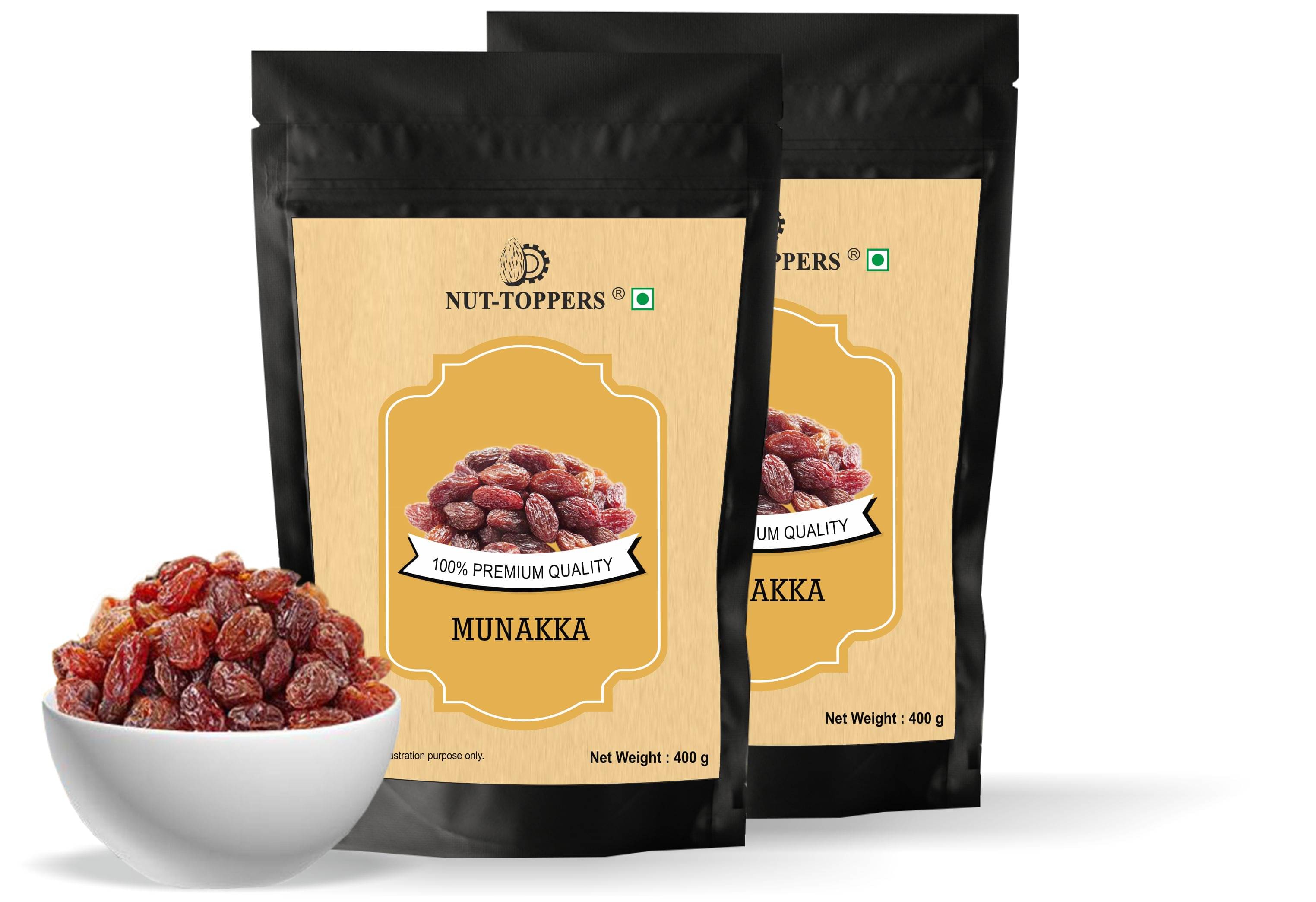     			Nut Toppers Munakka Raisins, 400g (400g x 2)