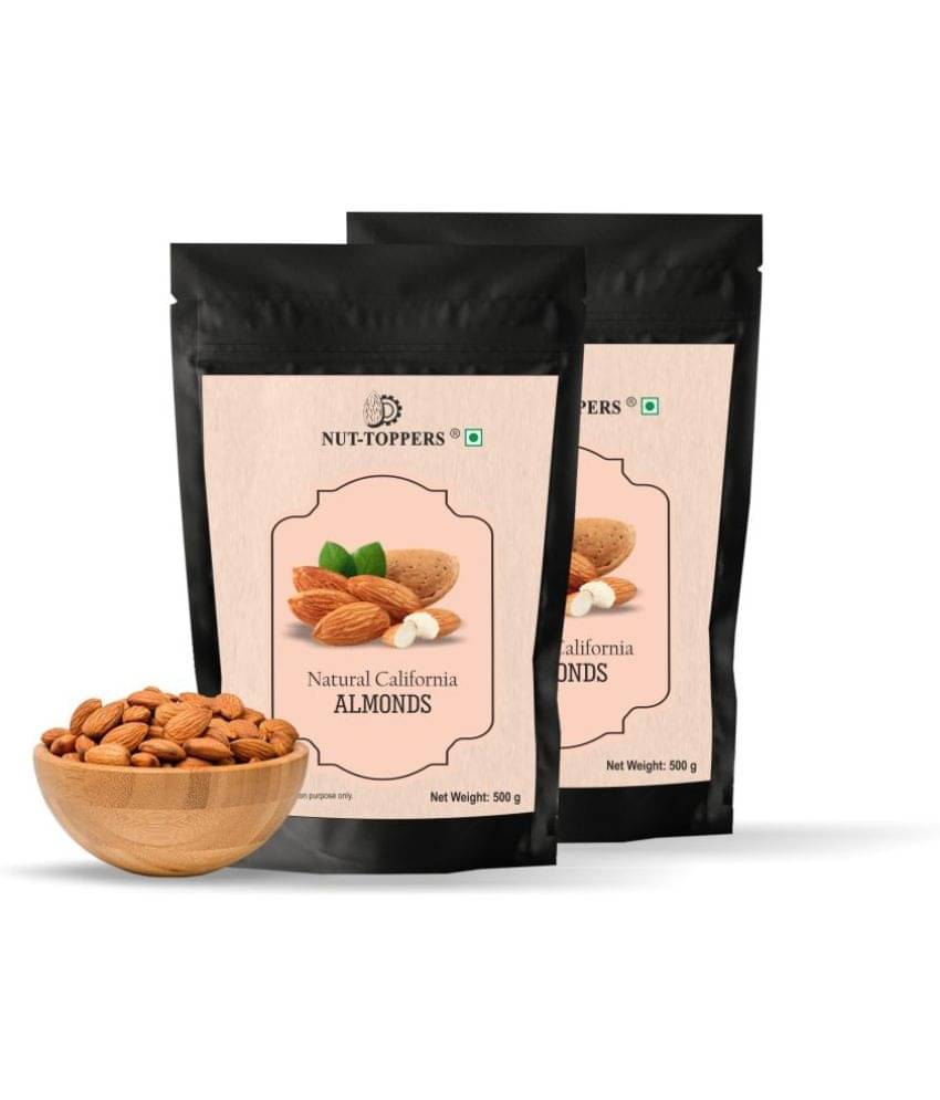 Nut Toppers Natural California Almonds, 1kg (500g x 2) Nut Toppers Natural California Almonds, 1kg (500g x 2)