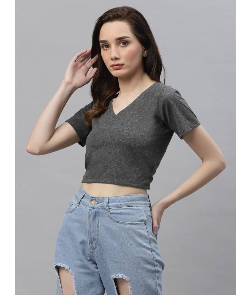     			Rigo Women's Cotton Crop Top ( Black )