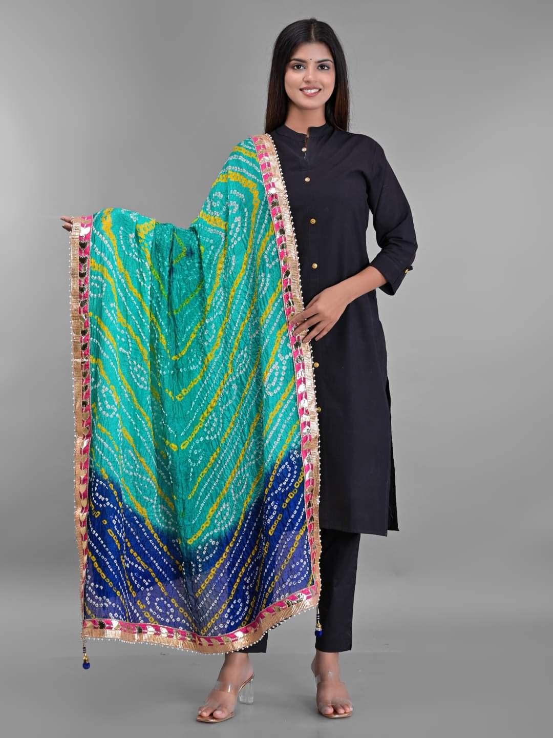    			Apratim - Multicoloured Silk Women's Dupatta - ( Pack of 1 )