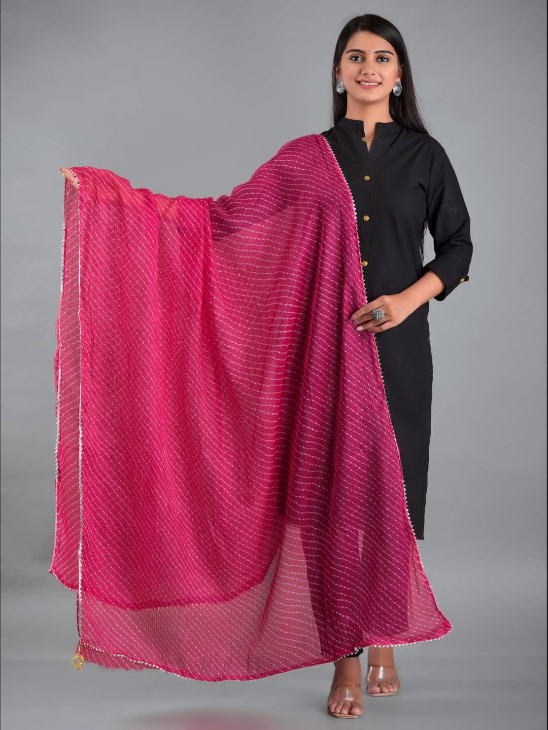 Apratim - Pink Cotton Women's Dupatta - ( Pack of 1 ) - Dupattas & Shawls | Buy online on ZillyBuy