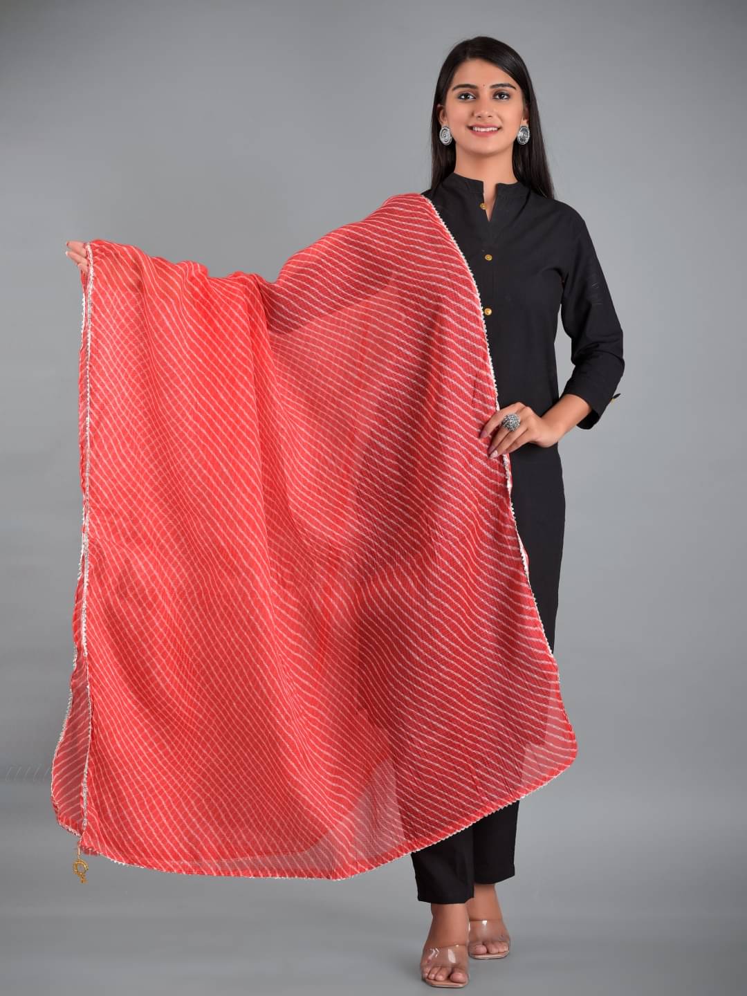     			Apratim - Red Cotton Women's Dupatta - ( Pack of 1 )