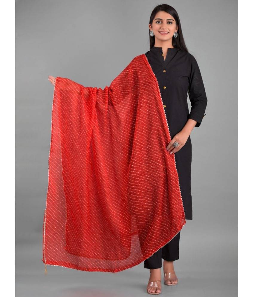     			Apratim - Red Cotton Women's Dupatta - ( Pack of 1 )