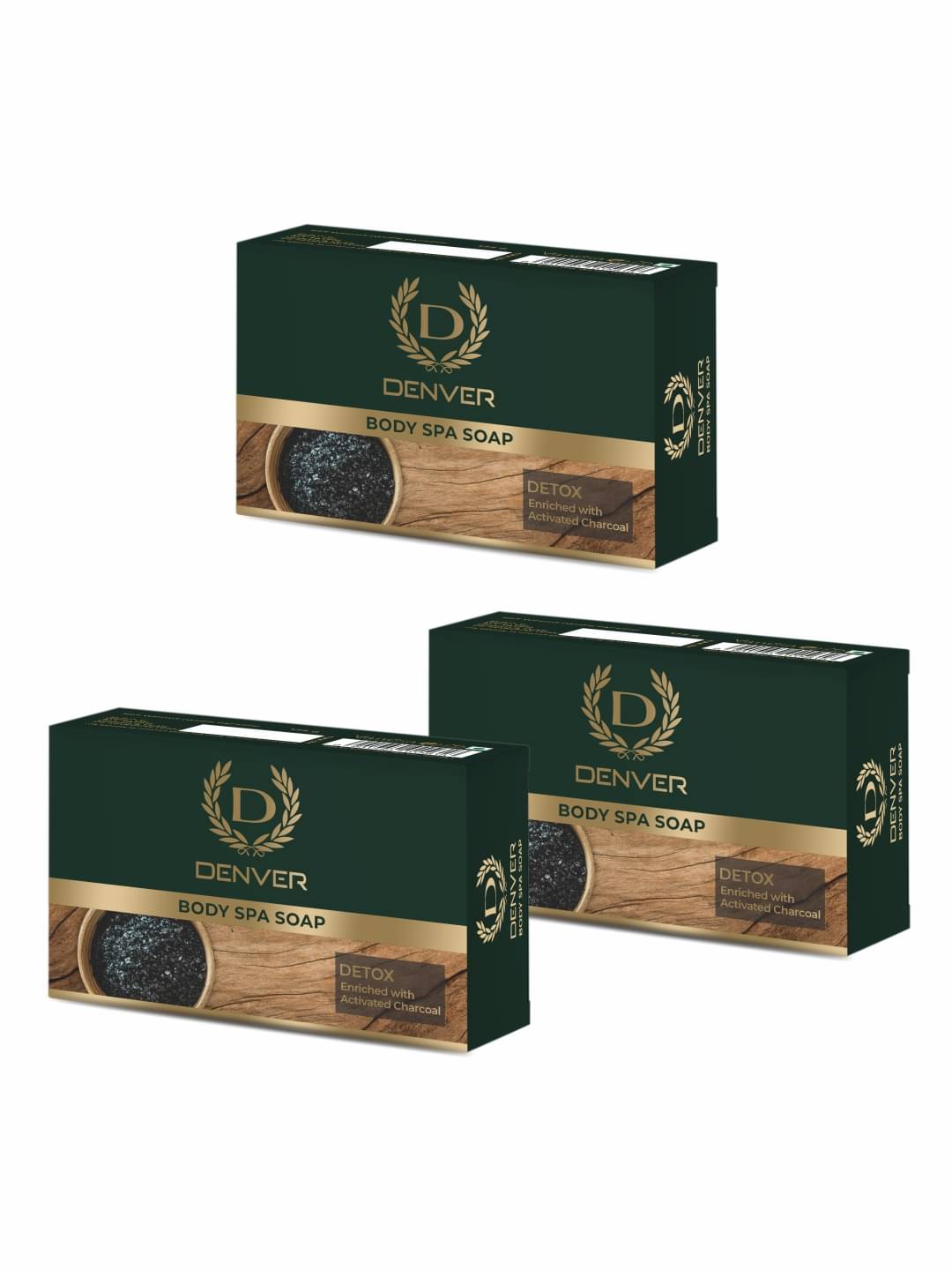     			Denver Detox Body Soap For Men - 125GM Each (Pack of 3)