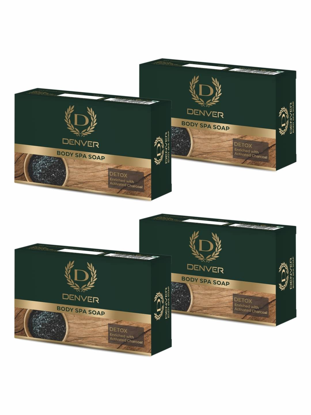     			Denver Detox Body Soap For Men - 125GM Each (Pack of 4)