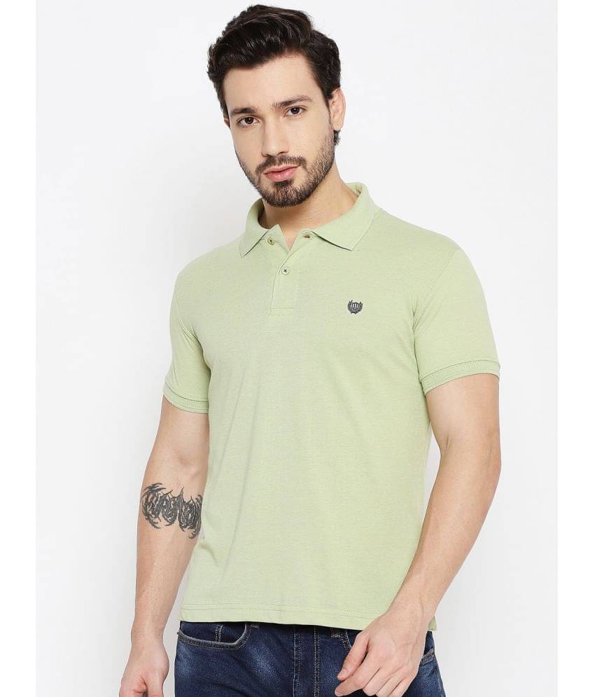     			Duke Pack of 1 Cotton Blend Slim Fit Solid Half Sleeves Men's Polo T Shirt ( Green )