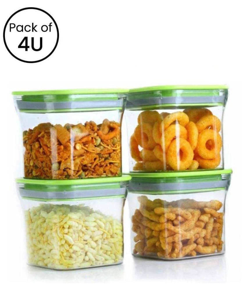     			iview kitchenware Multipurpose PET Container 550ml each,Green Lid (4U)