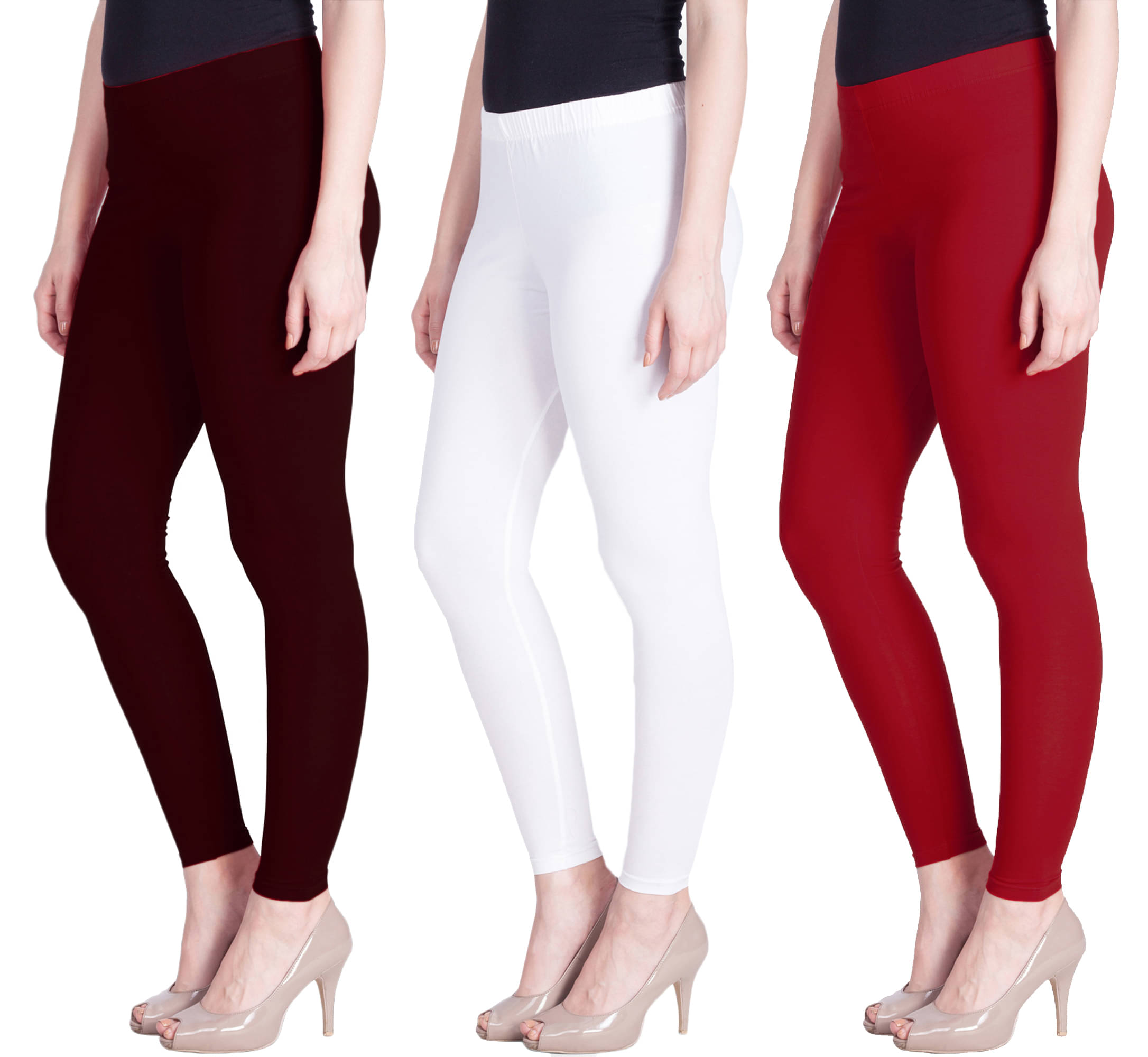     			LYRA - Multicolor Cotton Women's Leggings ( Pack of 3 )