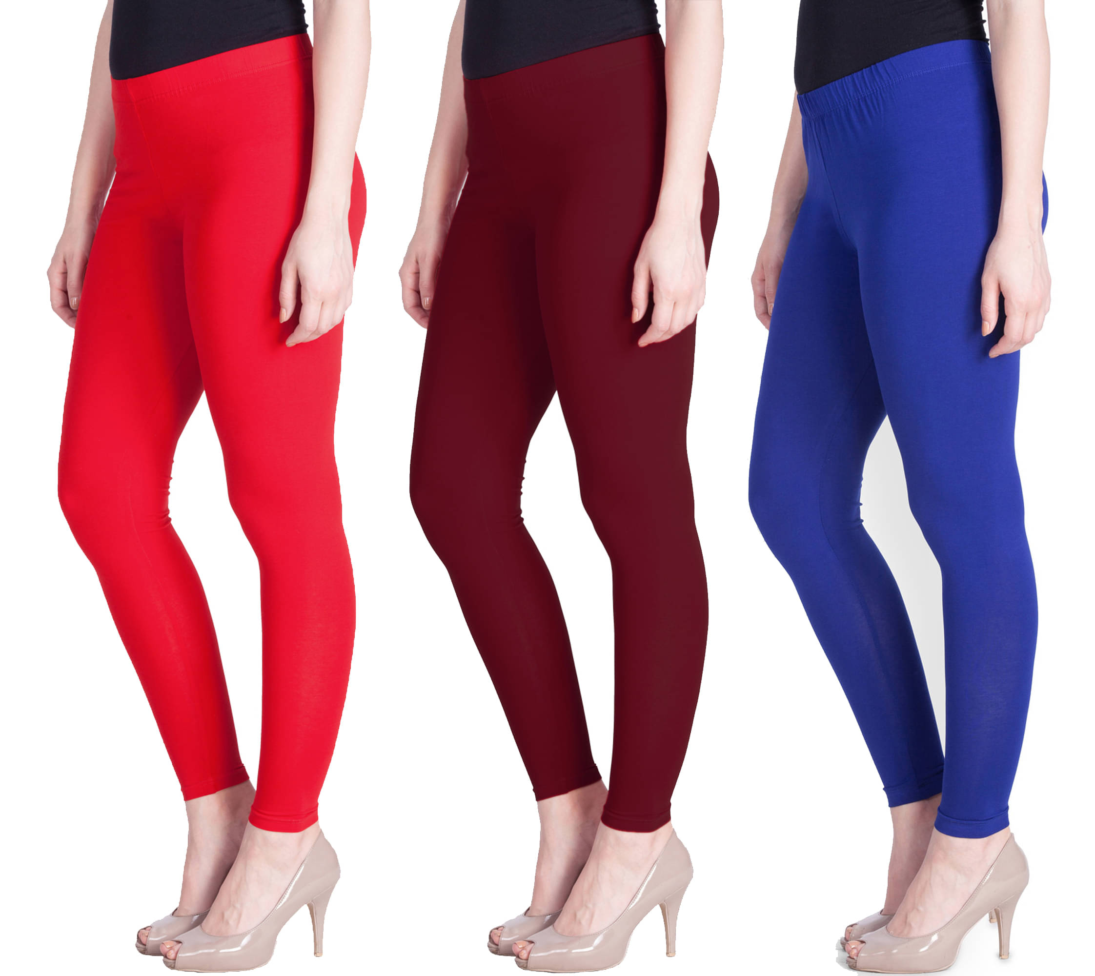     			LYRA - Multicolor Cotton Women's Leggings ( Pack of 3 )
