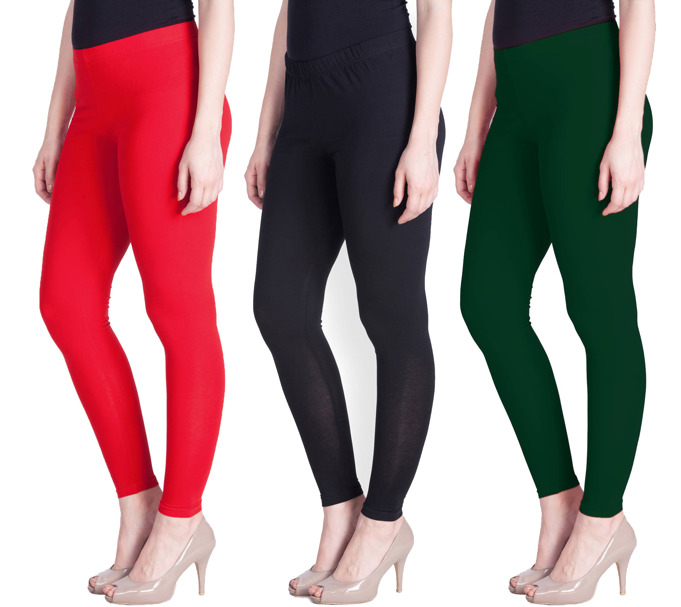     			LYRA - Multicolor Cotton Women's Leggings ( Pack of 3 )