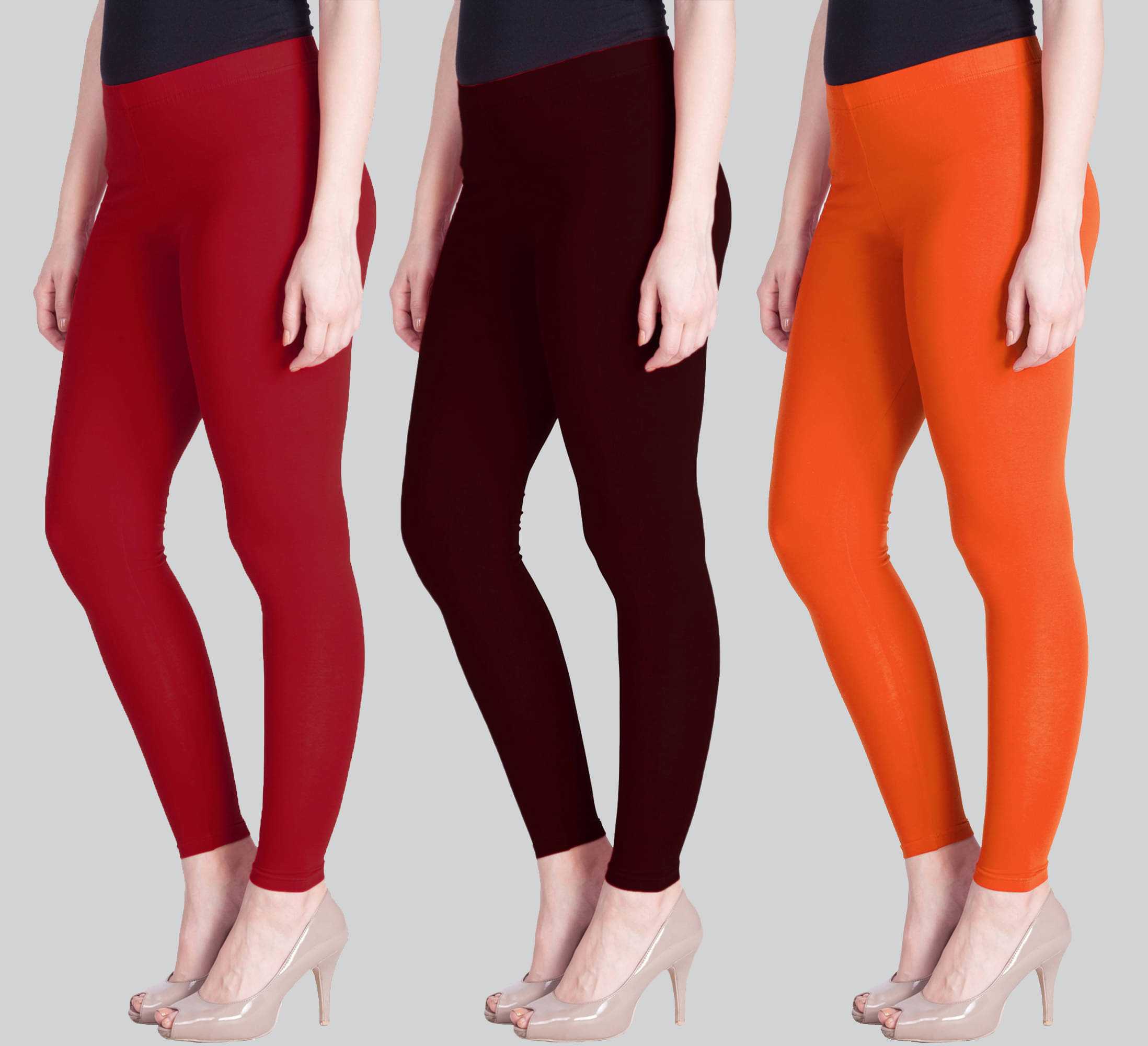     			LYRA - Multicolor Cotton Women's Leggings ( Pack of 3 )