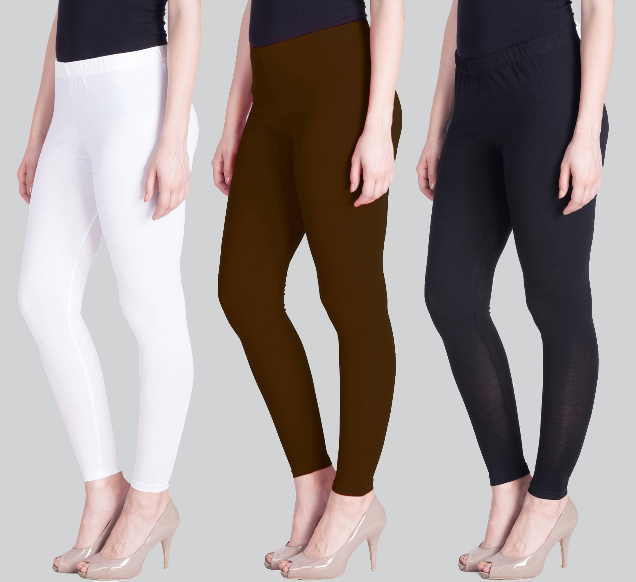     			LYRA - Multicolor Cotton Women's Leggings ( Pack of 3 )