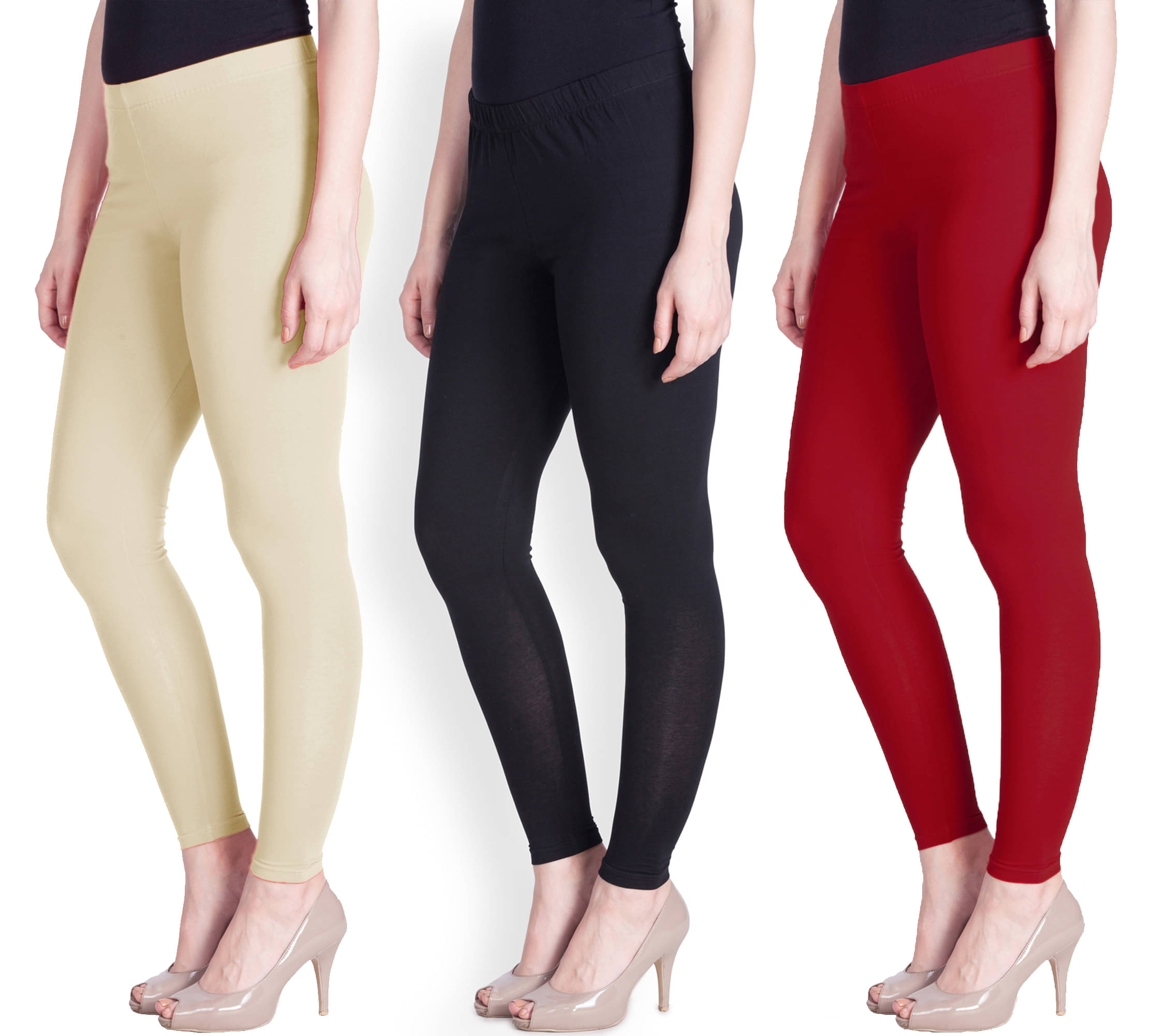     			LYRA - Multicolor Cotton Women's Leggings ( Pack of 3 )
