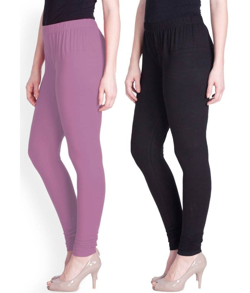     			LYRA - Multicolor Cotton Women's Leggings ( Pack of 2 )