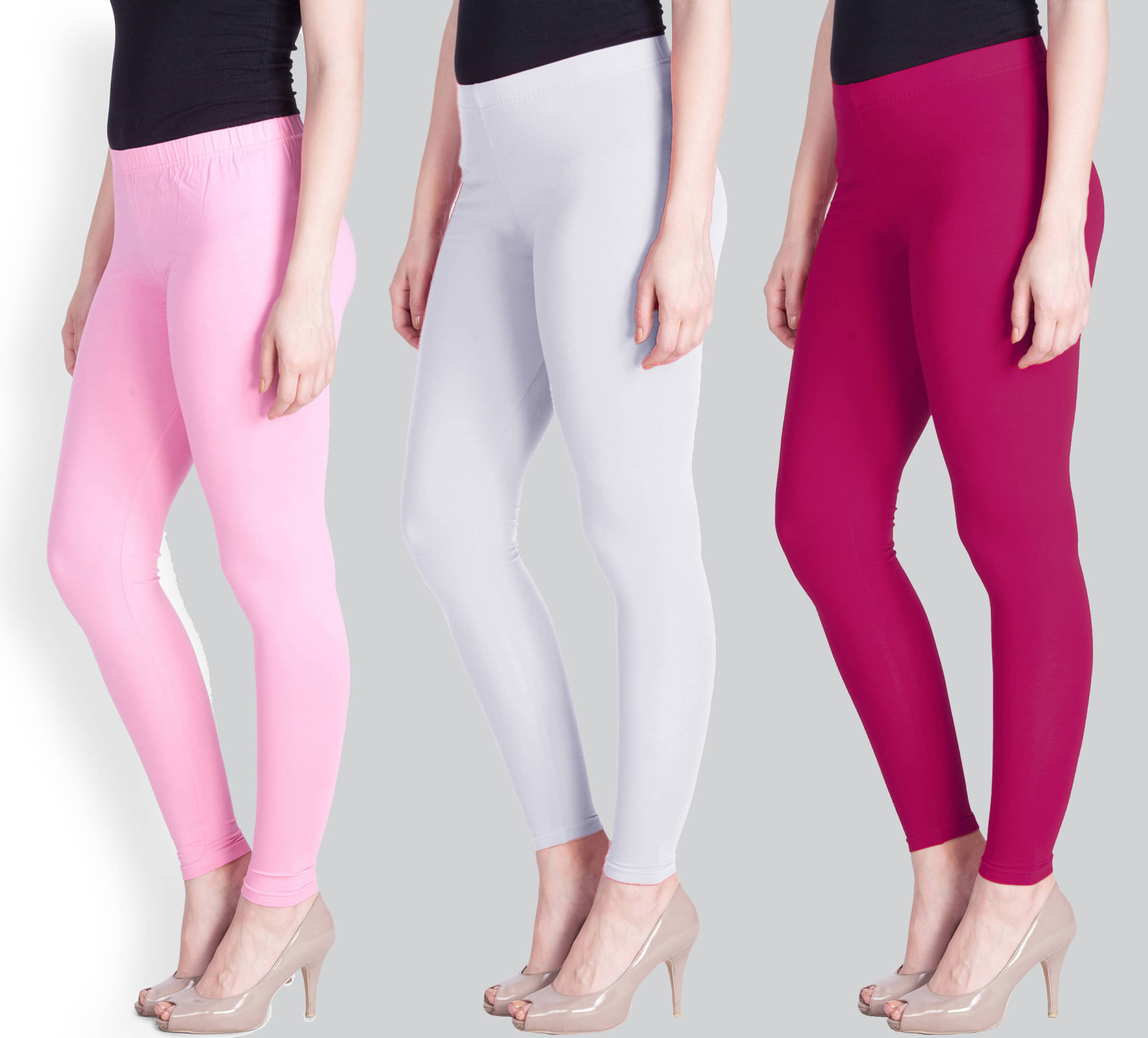     			LYRA - Multicolor Cotton Women's Leggings ( Pack of 3 )