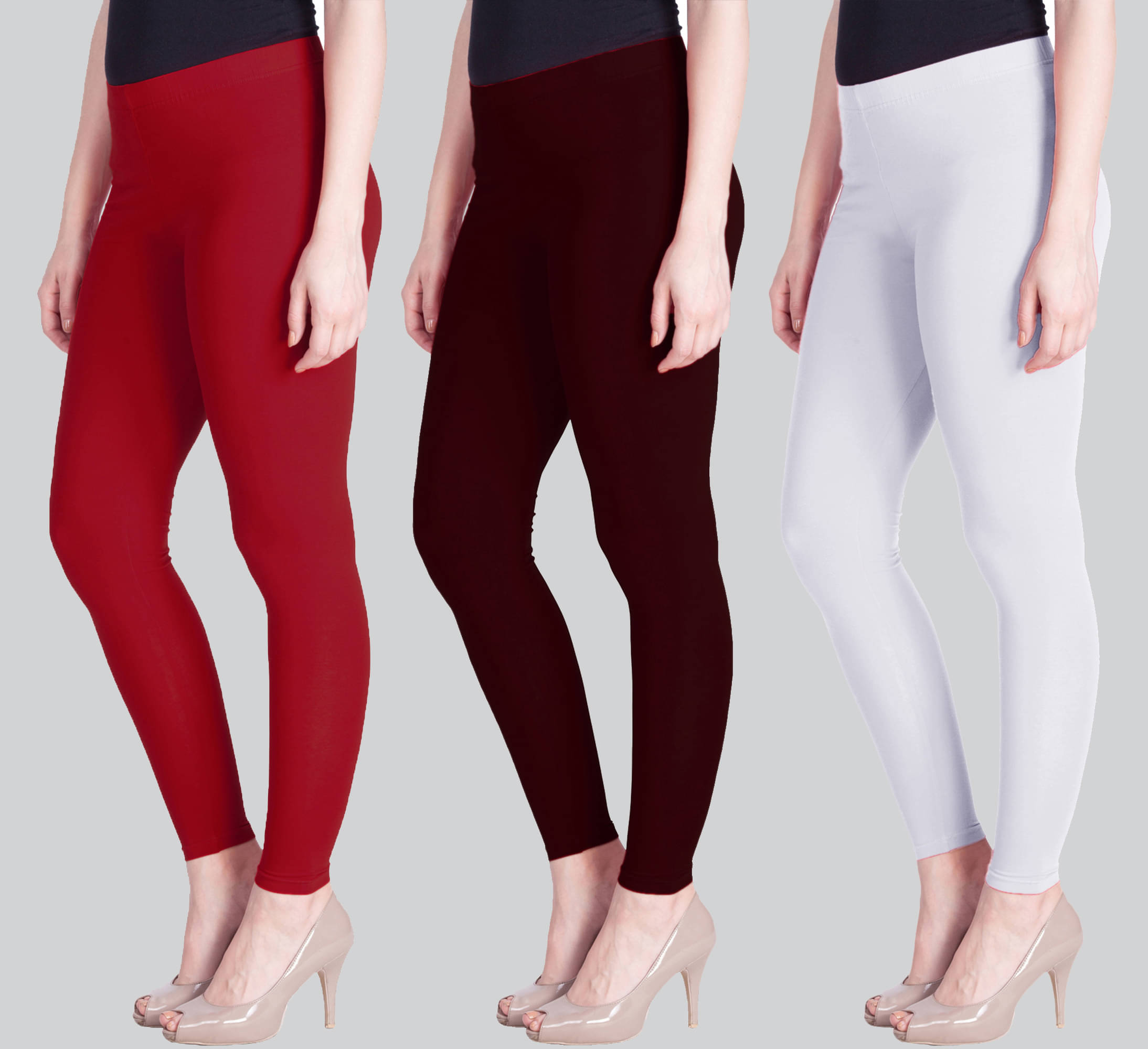     			LYRA - Multicolor Cotton Women's Leggings ( Pack of 3 )
