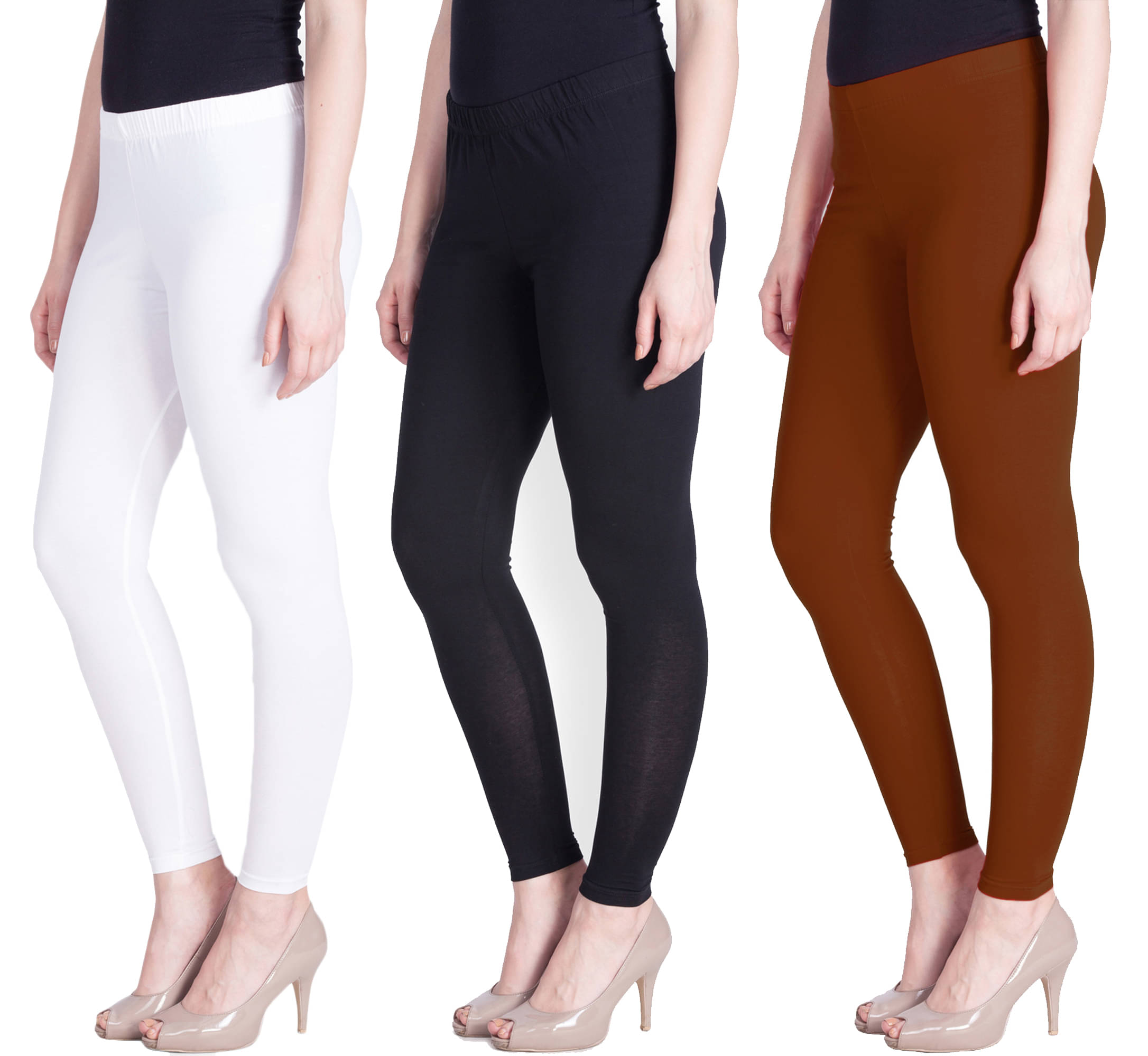     			LYRA - Multicolor Cotton Women's Leggings ( Pack of 3 )