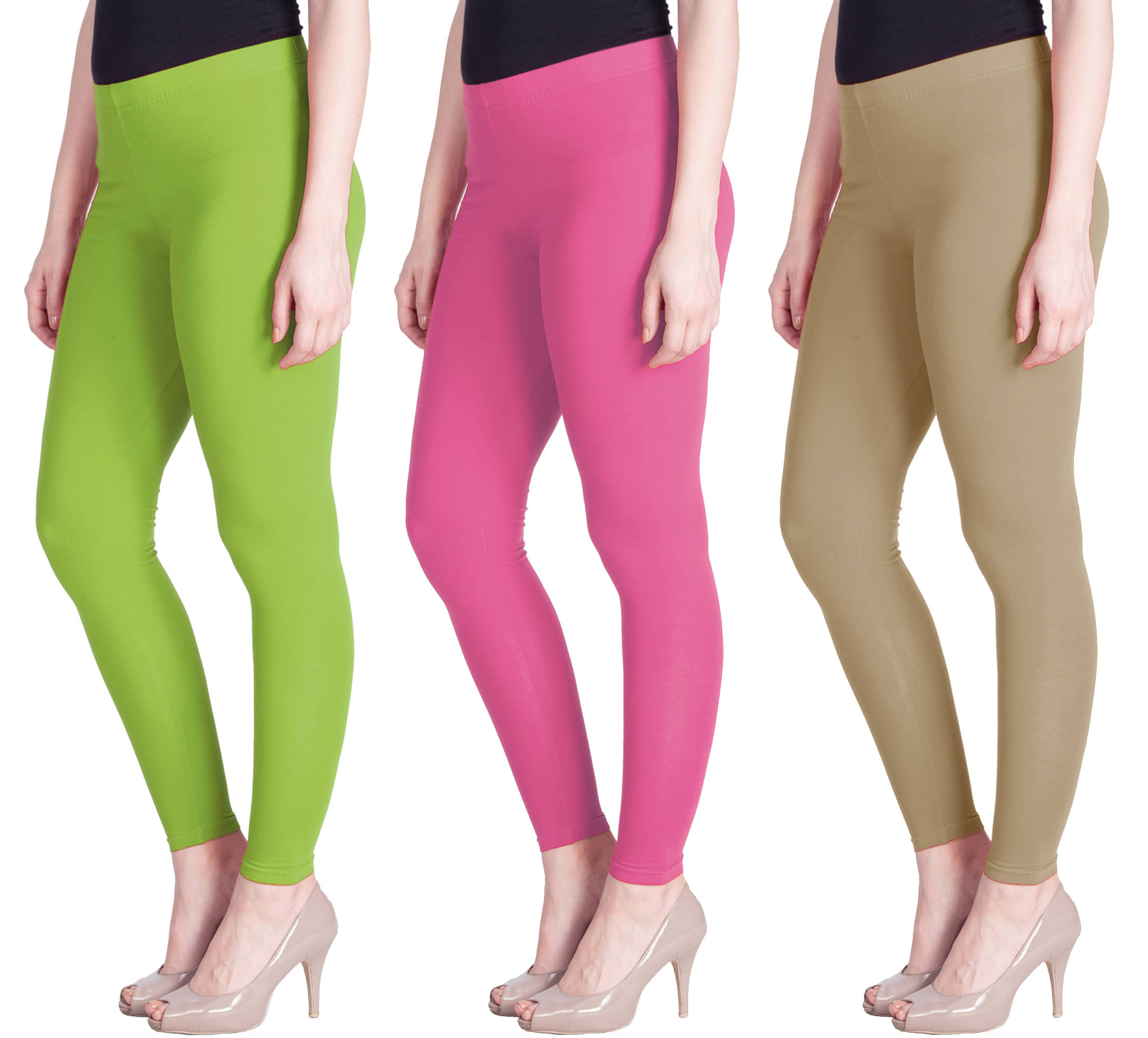     			LYRA - Multicolor Cotton Women's Leggings ( Pack of 3 )