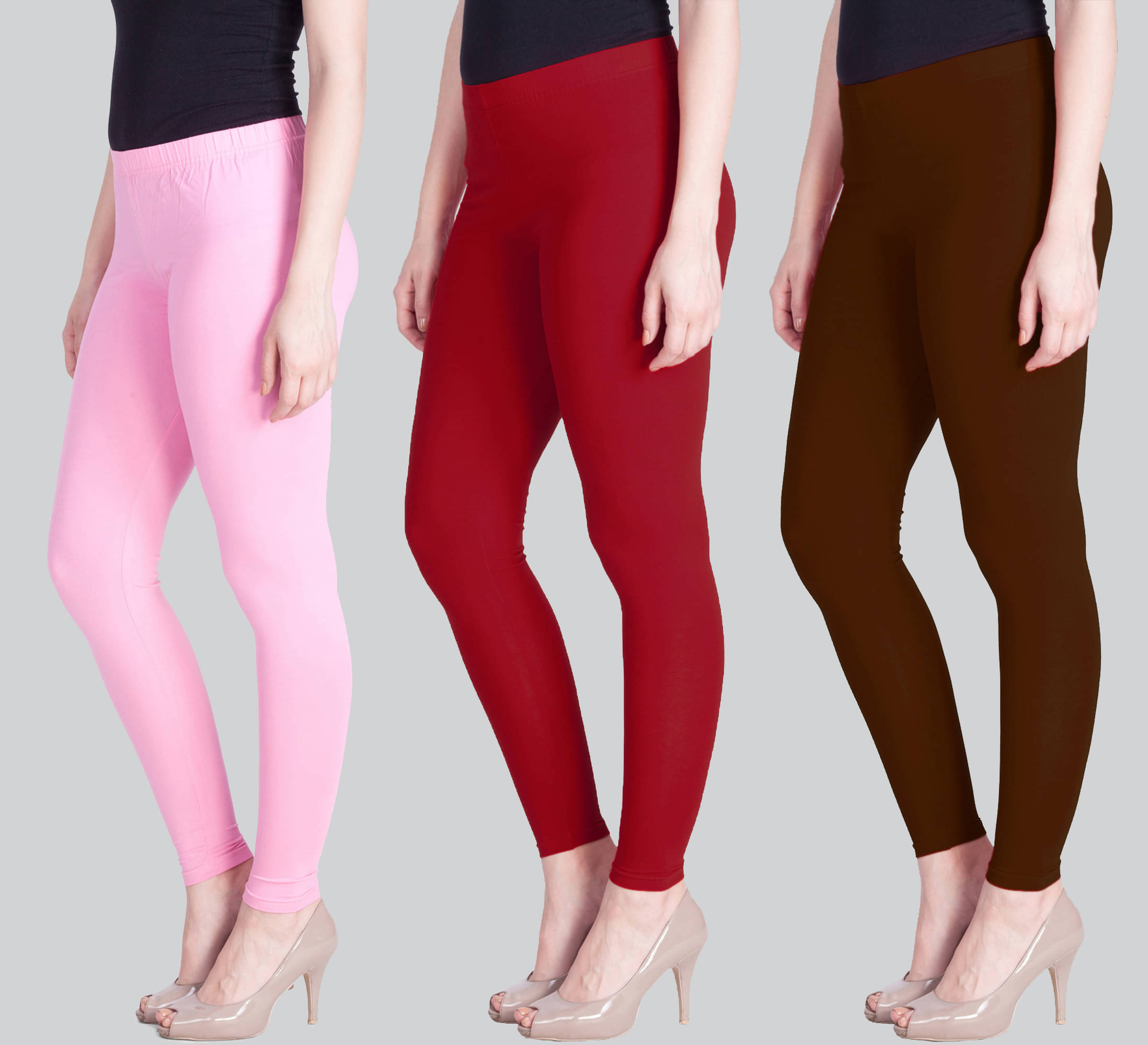     			LYRA - Multicolor Cotton Women's Leggings ( Pack of 3 )