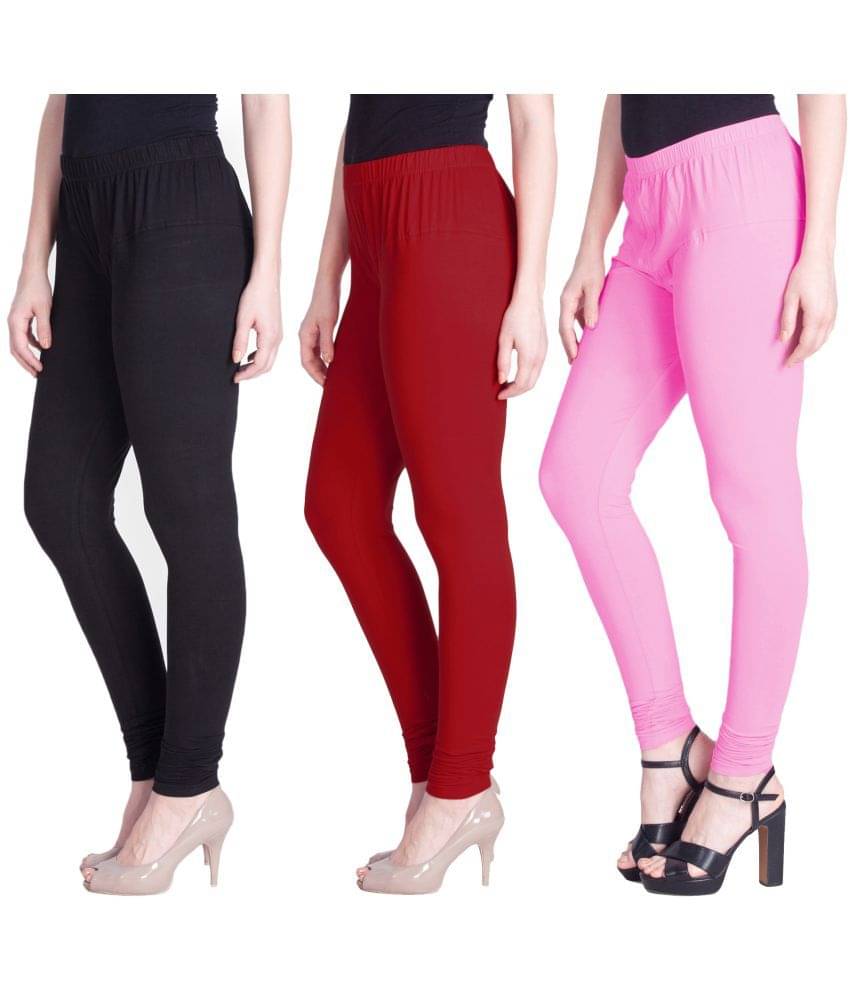     			LYRA - Multicolor Cotton Women's Churidar ( Pack of 3 )