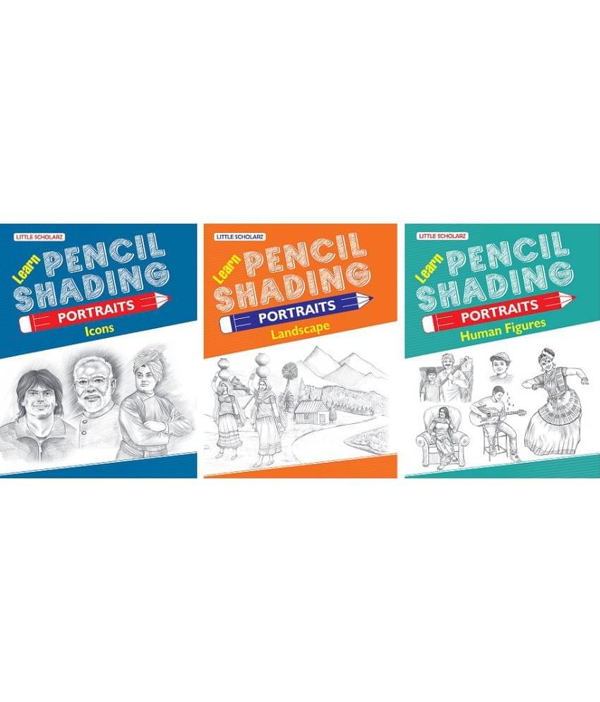 Learn Pencil Shading Portraits Set of 3 Books - LANDSCAPE, HUMAN FIGURES, and ICONS Learn Pencil Shading Portraits Set of 3 Books - LANDSCAPE, HUMAN FIGURES, and ICONS