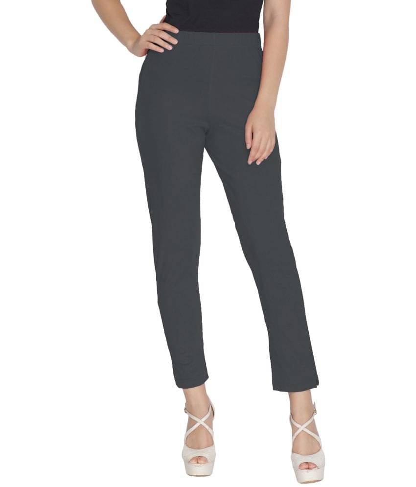     			Lux Lyra - Dark Grey Cotton Women's Leggings ( Pack of 1 )