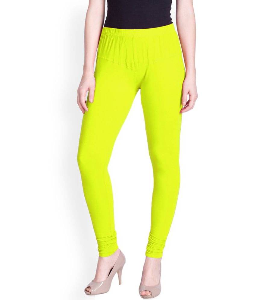     			Lux Lyra - Lime Green Cotton Women's Leggings ( Pack of 1 )