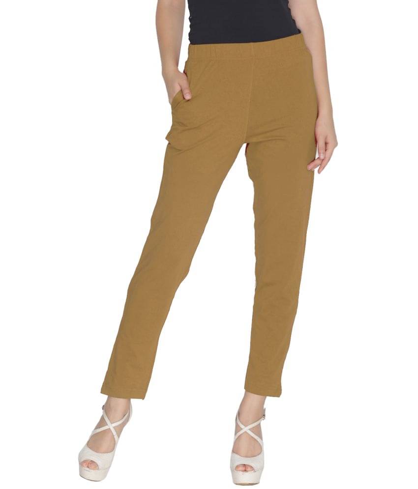     			Lux Lyra - Tan Cotton Women's Leggings ( Pack of 1 )